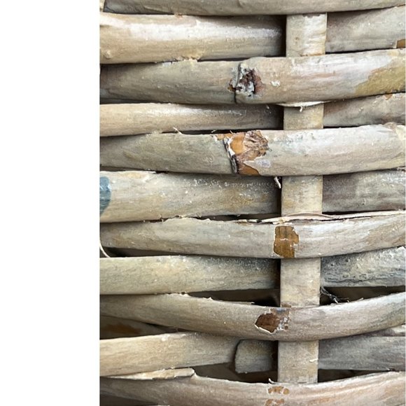 RARE! Vtg Basket Barbola Gesso Adornment Handpainted Girl Geese Philippines 14" - Picture 16 of 16